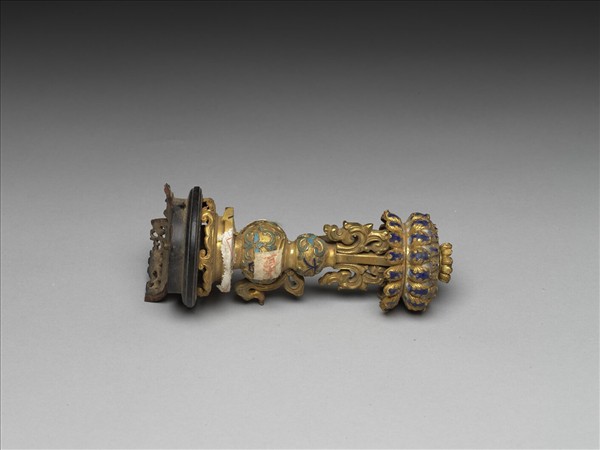 銅鍍金嵌料石八寶