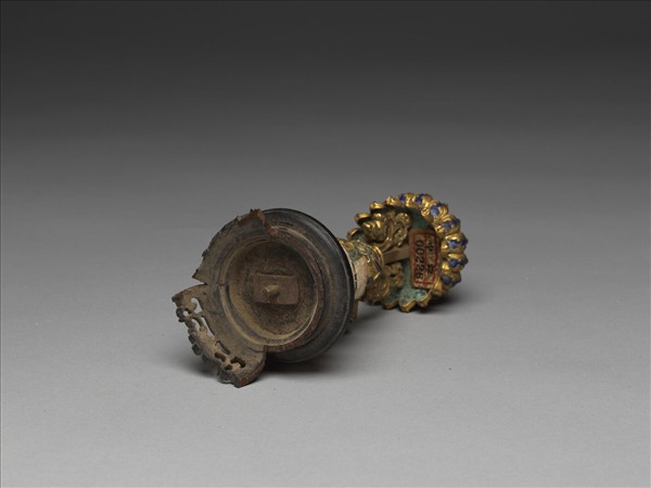 銅鍍金嵌料石八寶