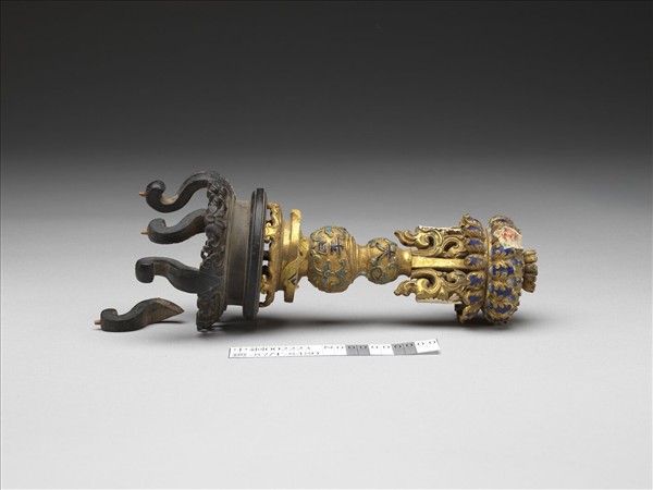 銅鍍金嵌料石八寶