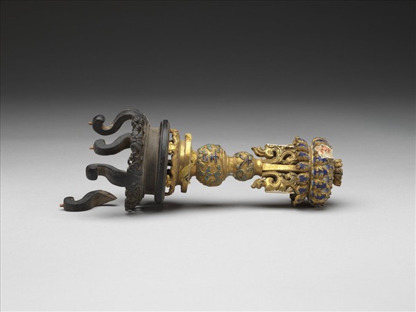 銅鍍金嵌料石八寶