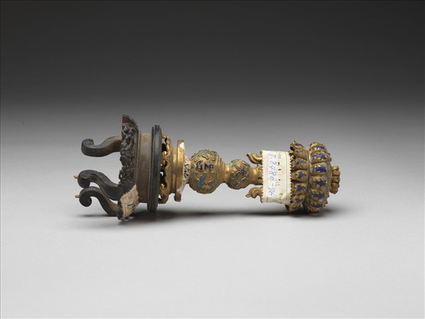 銅鍍金嵌料石八寶