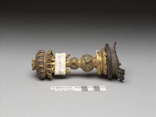 銅鍍金嵌料石八寶