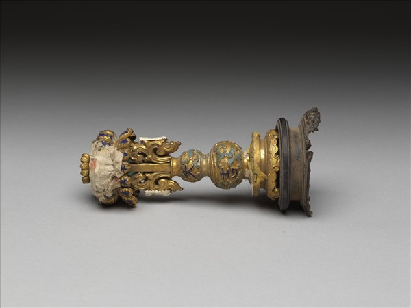 銅鍍金嵌料石八寶