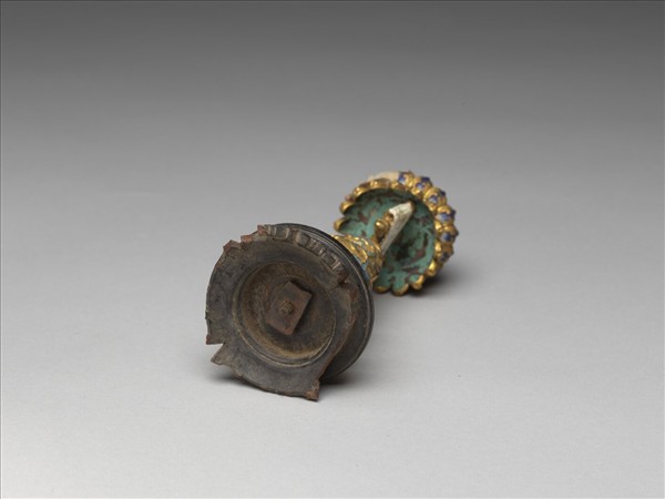 銅鍍金嵌料石八寶