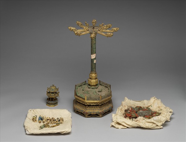 銅鍍金八仙采勝