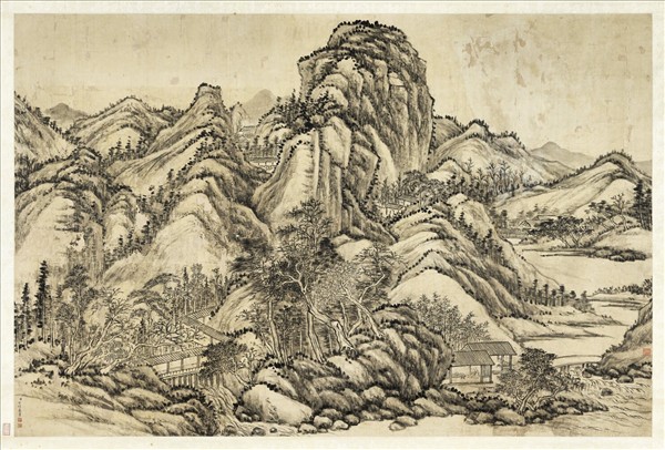 清方琮溪山書屋　軸