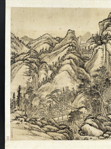 清方琮溪山書屋　軸