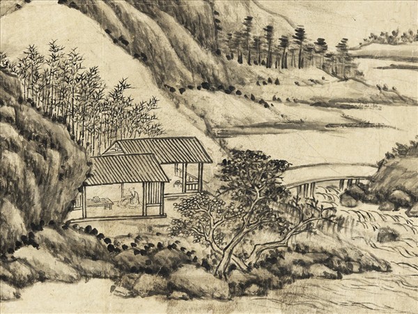 清方琮溪山書屋　軸