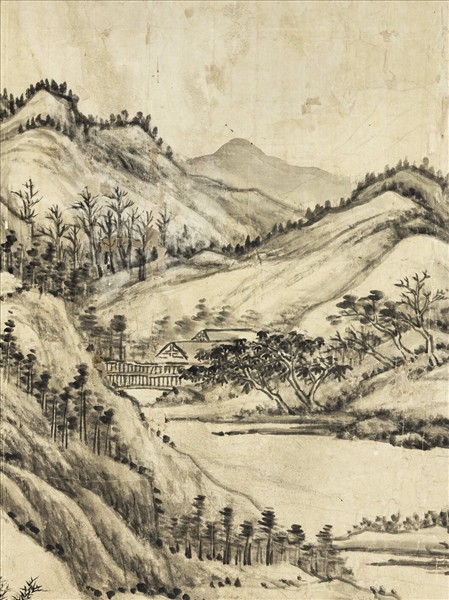 清方琮溪山書屋　軸