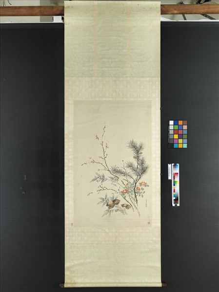 清沈慶蘭松芝梅竹　軸