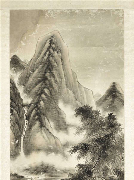 清沈煥煙江漁艇　軸