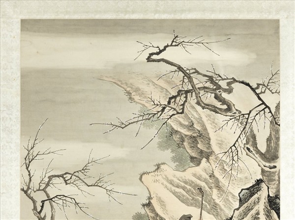 清楊大章梅林評畫　軸