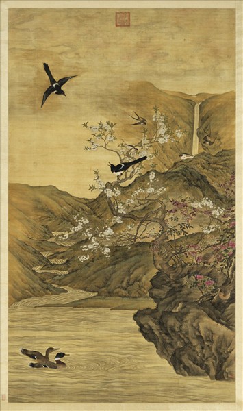 清高其佩花鳥寫生　軸