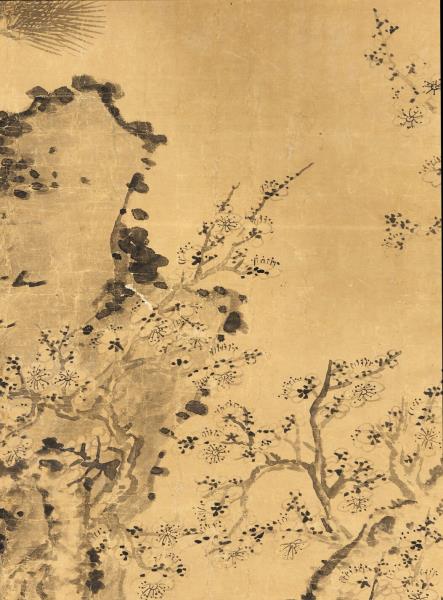 清弘旿松竹梅石　軸