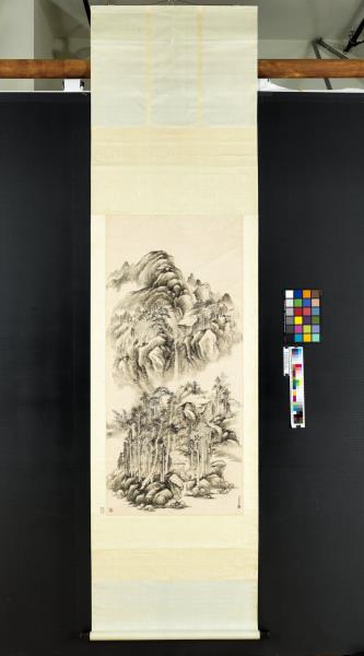 清弘旿懸崖飛瀑　軸