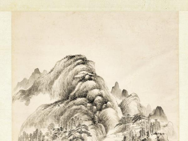 清弘旿懸崖飛瀑　軸