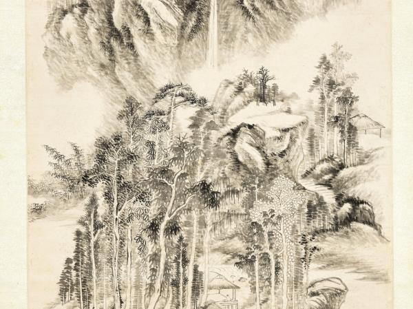 清弘旿懸崖飛瀑　軸