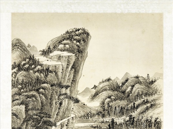 清弘旿煙巒野屋　軸