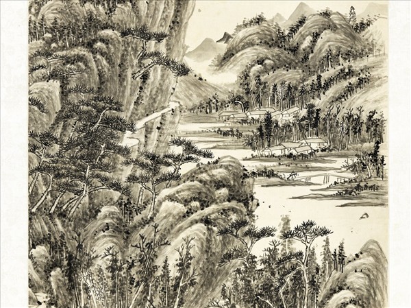 清弘旿煙巒野屋　軸