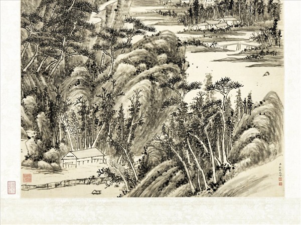 清弘旿煙巒野屋　軸