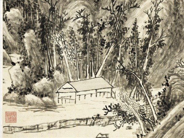 清弘旿煙巒野屋　軸