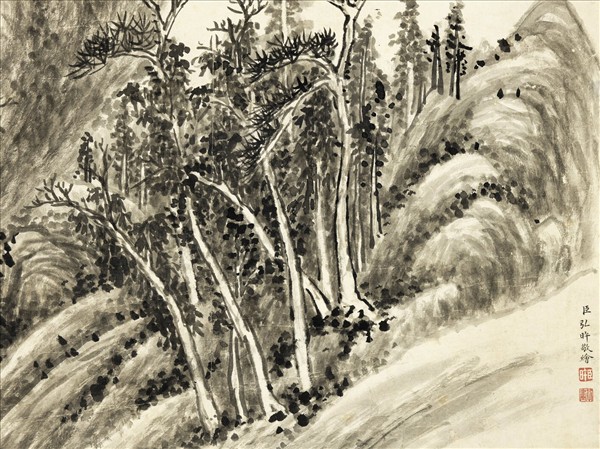 清弘旿煙巒野屋　軸