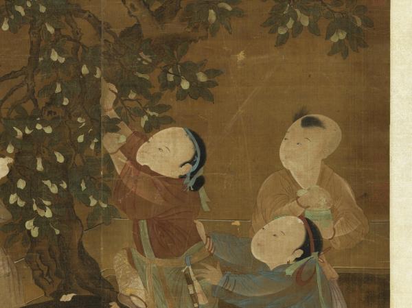 宋人撲棗圖　軸