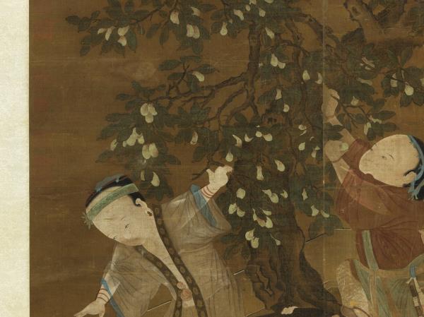 宋人撲棗圖　軸