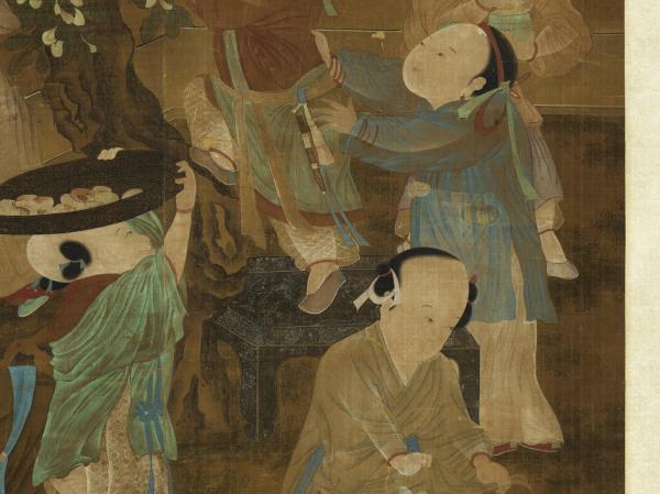 宋人撲棗圖　軸