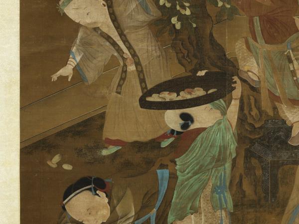 宋人撲棗圖　軸