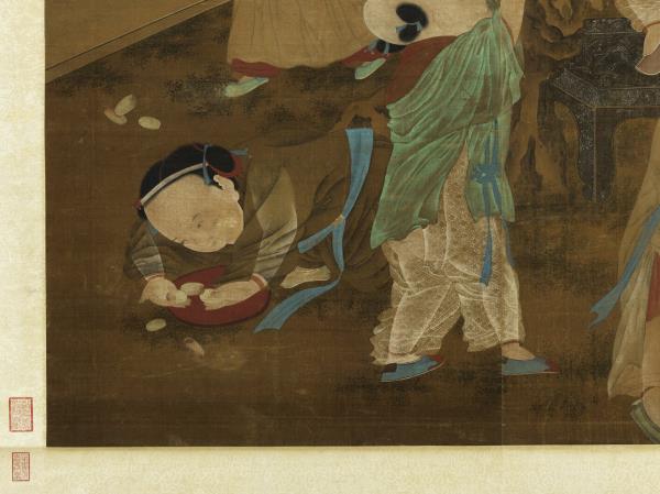 宋人撲棗圖　軸