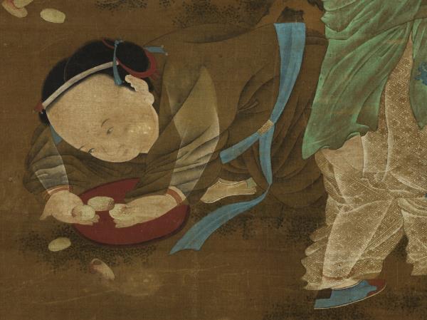 宋人撲棗圖　軸