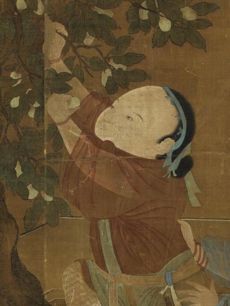 宋人撲棗圖　軸