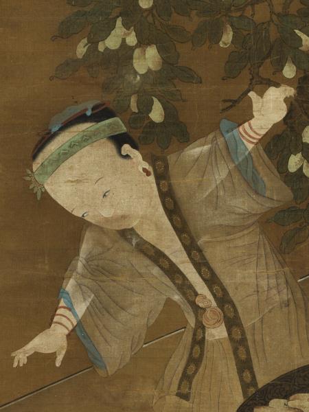 宋人撲棗圖　軸