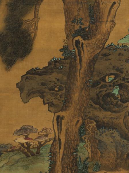 明劉度仿趙承旨長春翠柏　軸