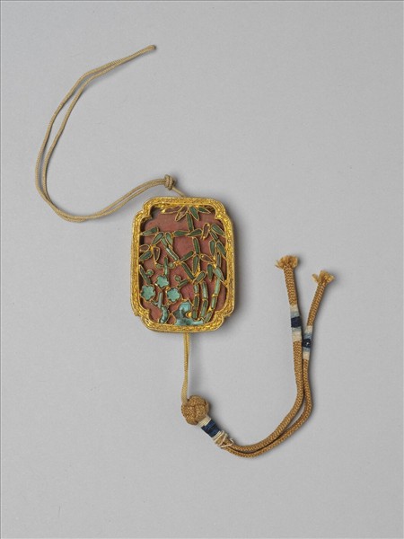 鍍金嵌松石香佩