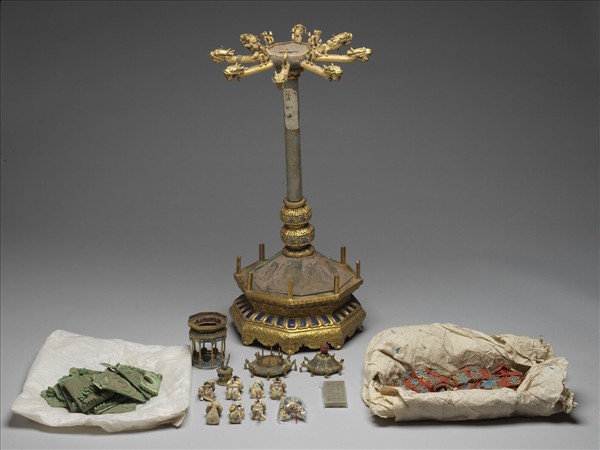 銅鍍金八仙采勝