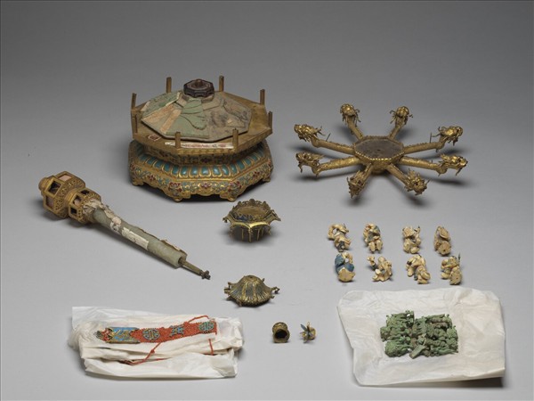 銅鍍金八仙采勝