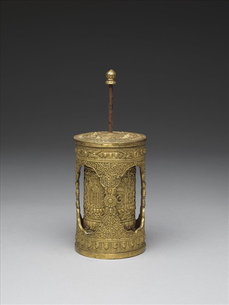 銅鍍金轉經筒（一對）