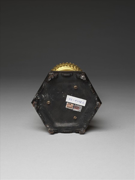 銅鍍金嵌碧玉七政寶-寶珠