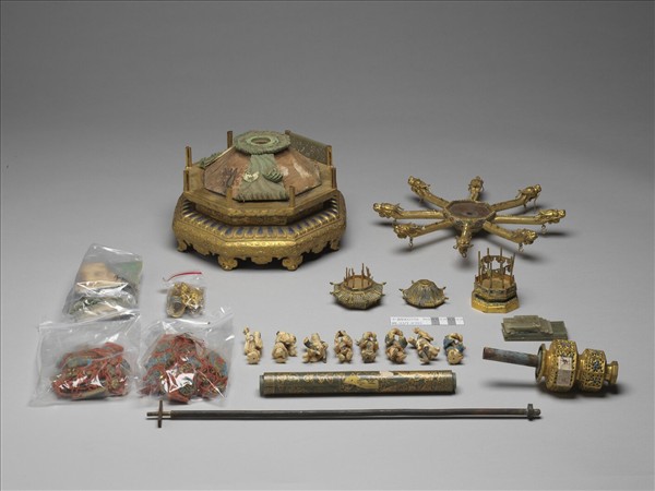 銅鍍金八仙采勝