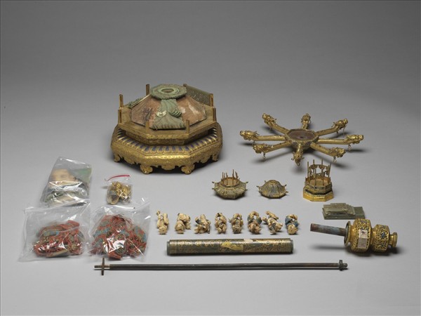 銅鍍金八仙采勝