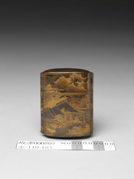 水渚城池蒔繪印籠