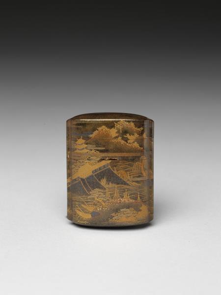 水渚城池蒔繪印籠