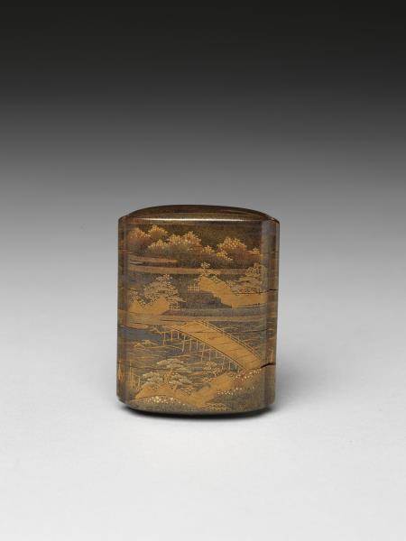 水渚城池蒔繪印籠