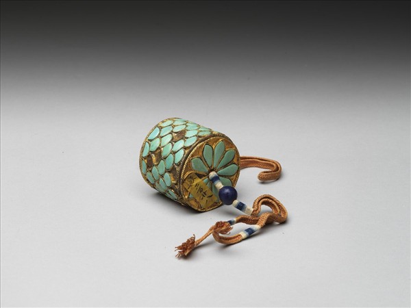 鍍金胎嵌孔雀石扳指盤