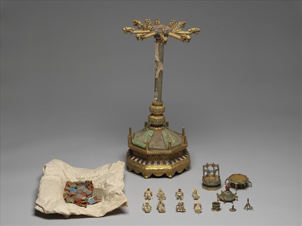 銅鍍金八仙采勝