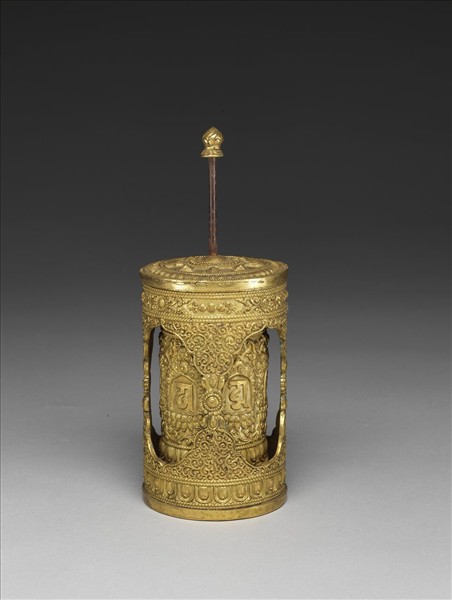 銅鍍金轉經筒（一對）