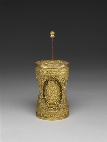 銅鍍金轉經筒（一對）