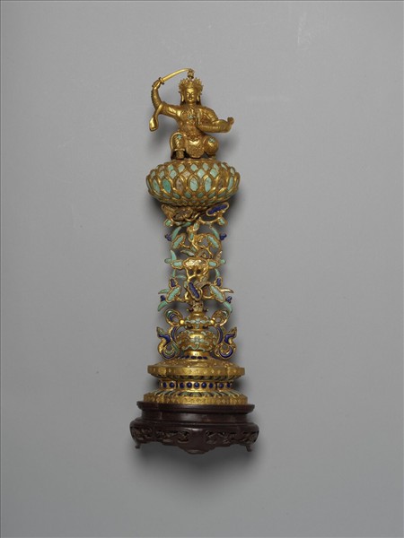 銅鍍金嵌料石七政寶-武將